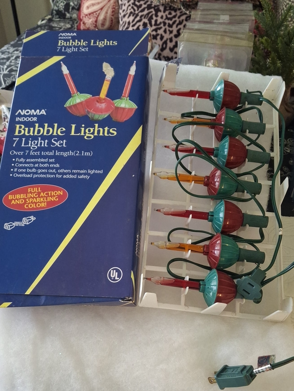NOMA Indoor Bubble Lights 7 Light Set Multicolor String Lights